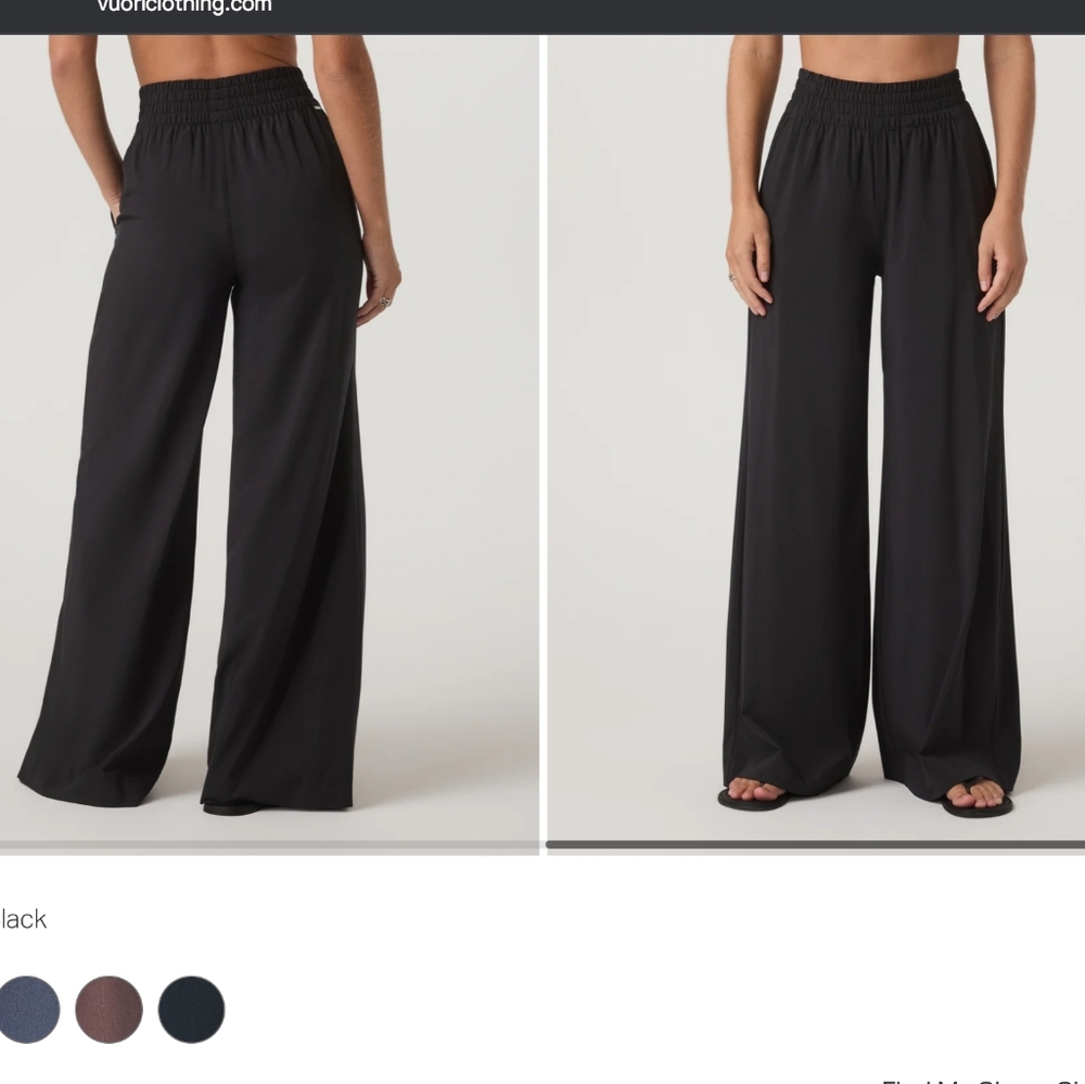 Nwot Vuori Villa Wide Leg Pant Black Size Small